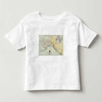 Camiseta De Bebé Mapa del paso y ruta y conexiones blancos del
