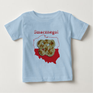 Camiseta De Bebé Mapa del polaco de Pierogi Smacznego