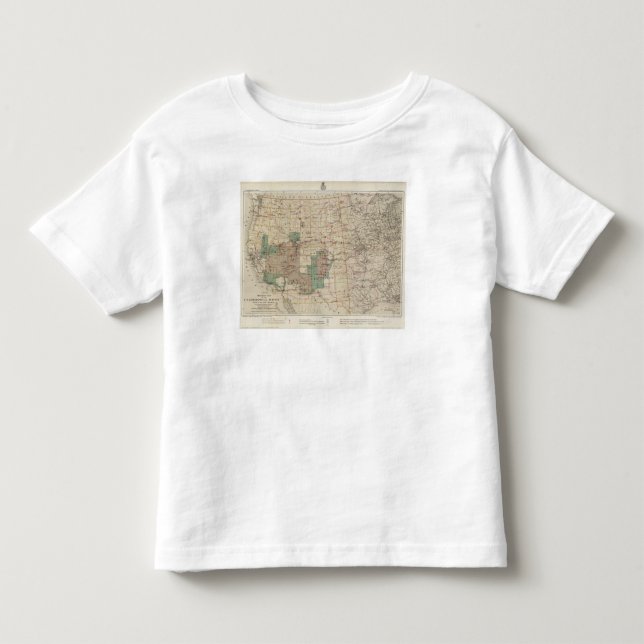 Camiseta De Bebé Mapa del progreso 1878 de las encuestas sobre (Anverso)