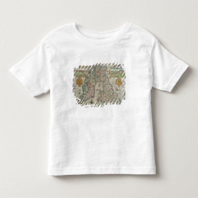 Camiseta De Bebé Mapa del Reino de Gran Bretaña y de Irlanda (Anverso)