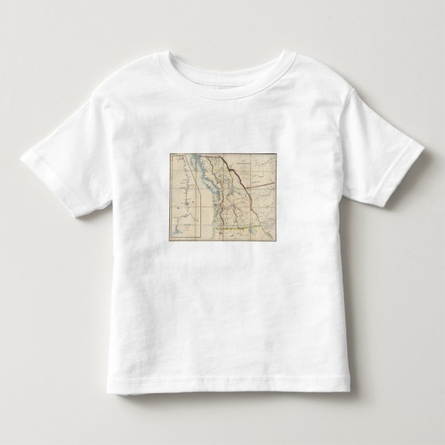 Camiseta De Bebé Mapa del territorio 2 de Oregon (Anverso)