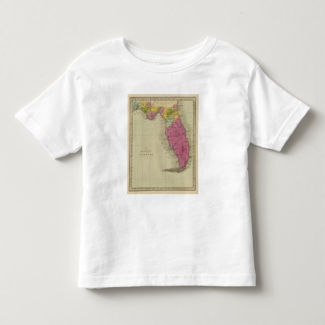 Camiseta De Bebé Mapa del territorio de la Florida (Anverso)