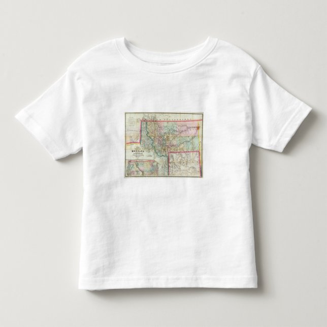 Camiseta De Bebé Mapa del territorio de Montana (Anverso)