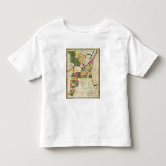 Camiseta De Bebé Mapa del territorio establecido de Wisconsin