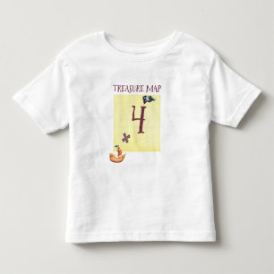 Camiseta De Bebé Mapa del tesoro pirata de edad 4
