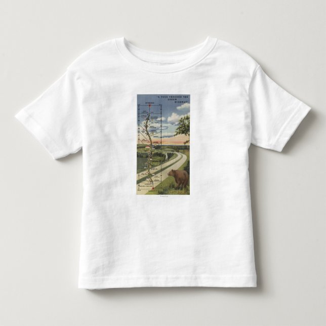 Camiseta De Bebé Mapa detallado de la "carretera ideal " (Anverso)