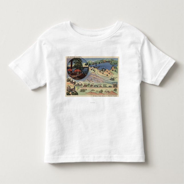 Camiseta De Bebé Mapa detallado del LA al lago (Anverso)
