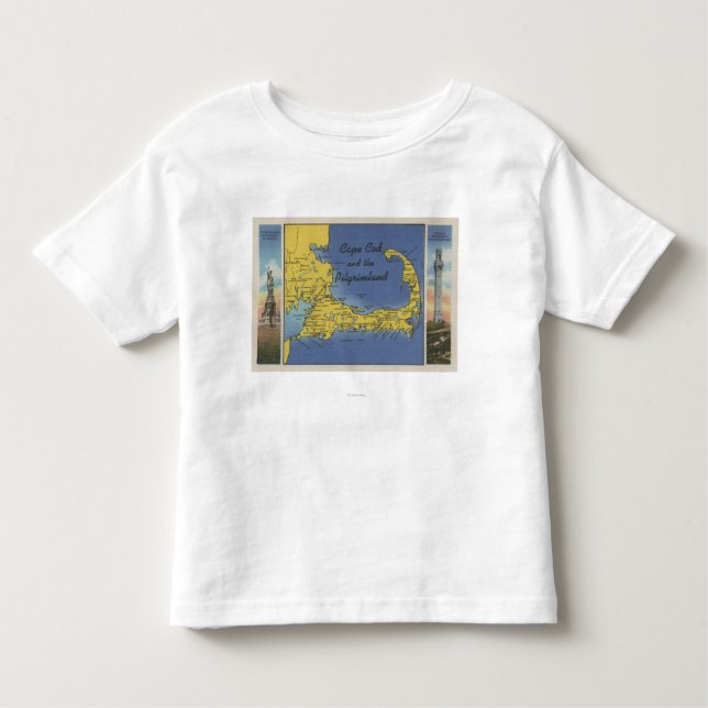 Camiseta De Bebé Mapa detallado del Pilgrimland (Anverso)