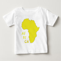 Mapa divertido de África amarillo