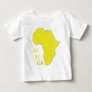Camiseta De Bebé Mapa divertido de África amarillo