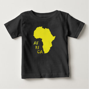 Camiseta De Bebé Mapa divertido de África amarillo