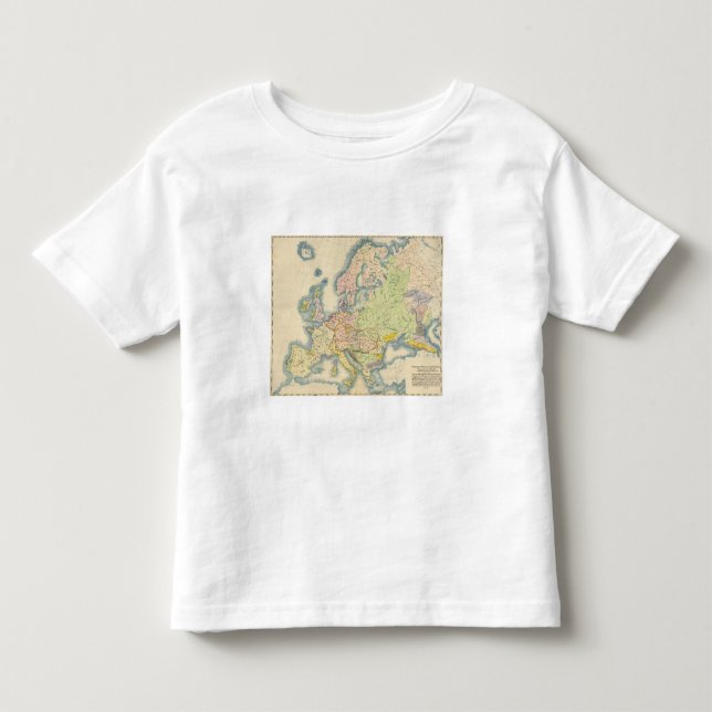 Camiseta De Bebé Mapa etnográfico de Europa (Anverso)
