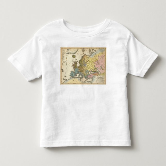 Camiseta De Bebé mapa etnográfico de Europa (Anverso)