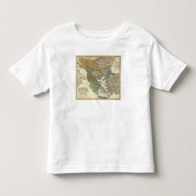 Camiseta De Bebé Mapa etnográfico del imperio otomano (Anverso)