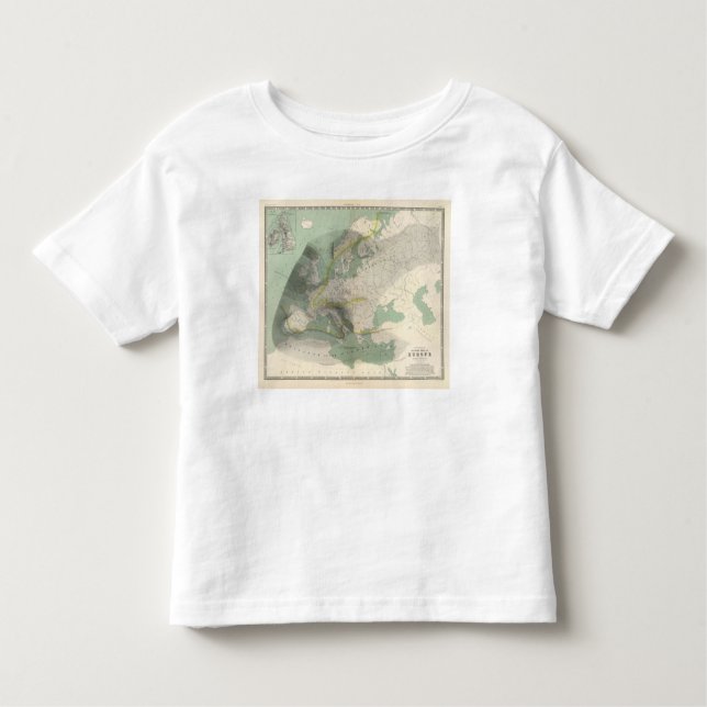 Camiseta De Bebé Mapa Europa de Hyetographic (Anverso)