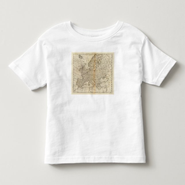 Camiseta De Bebé Mapa exacto de Europa (Anverso)