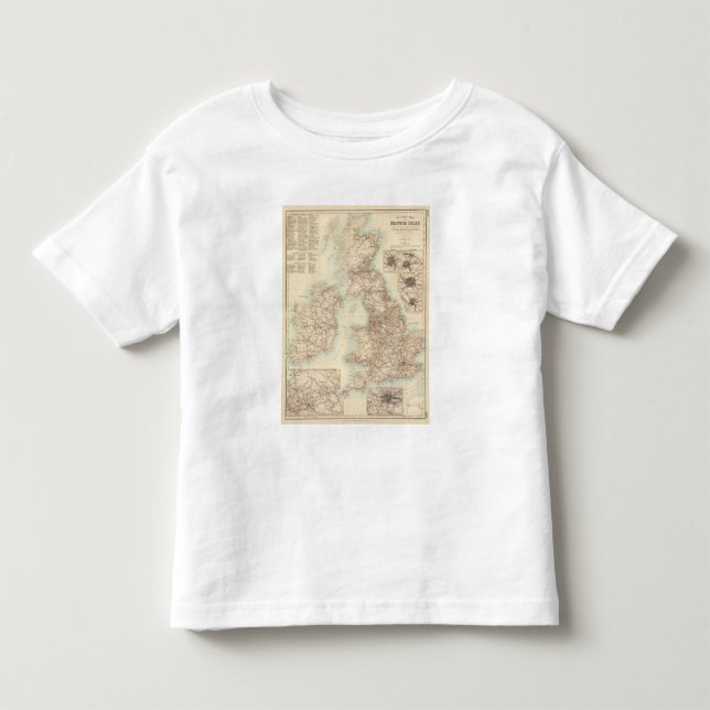 Camiseta De Bebé Mapa ferroviario de las islas británicas (Anverso)