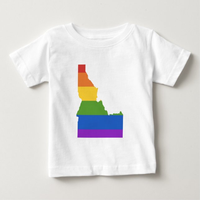 Camiseta De Bebé Mapa gay de EEUU| Estado de Idaho (Anverso)