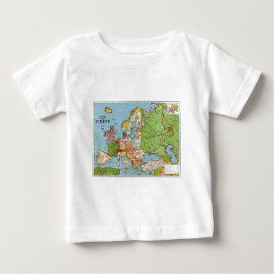 Camiseta De Bebé Mapa general del siglo XX de la Vieja Europa
