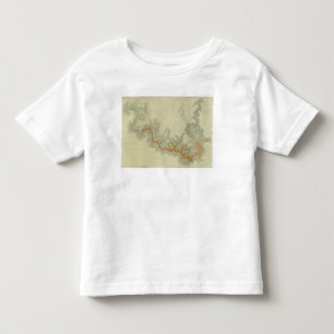 Camiseta De Bebé Mapa geológico compuesto de la meseta de Kaibab