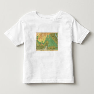 Camiseta De Bebé Mapa geológico de las terrazas mesozoicas