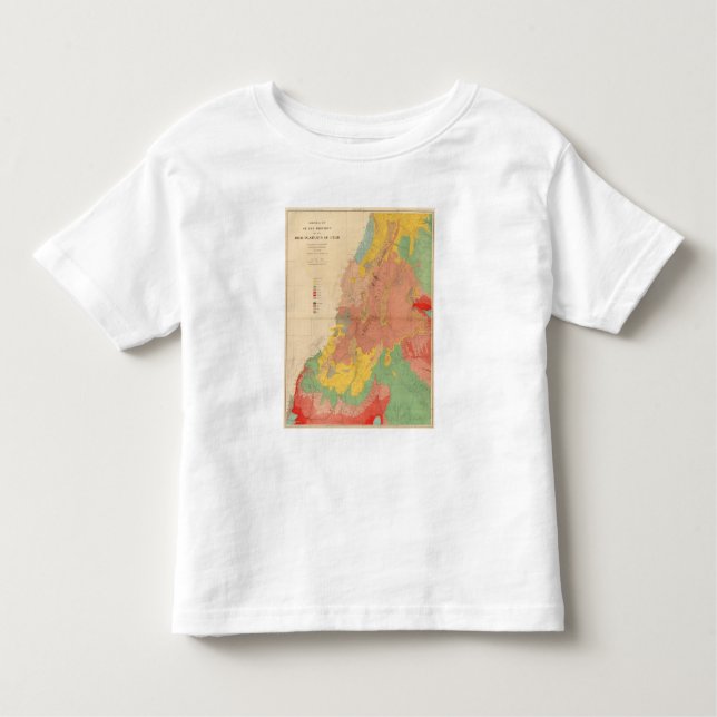 Camiseta De Bebé Mapa geológico de Utah (Anverso)
