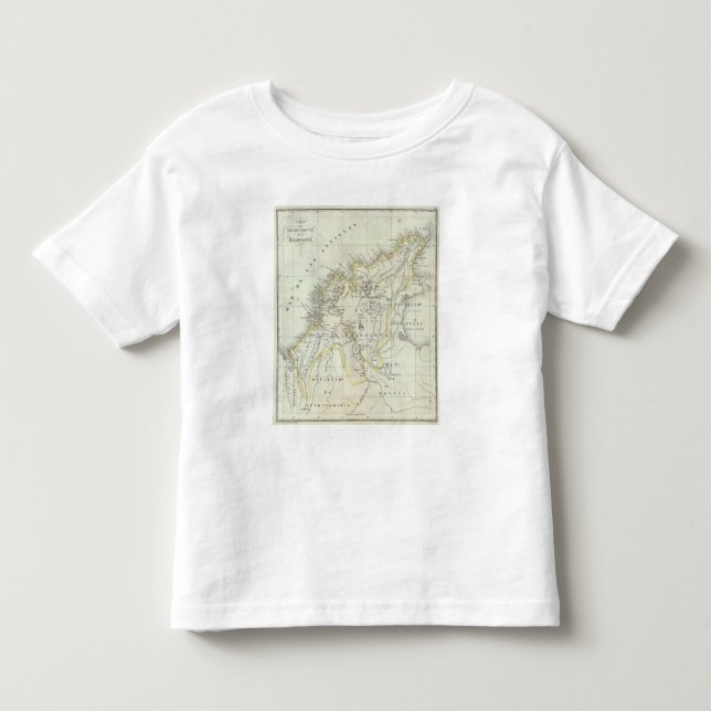 Camiseta De Bebé Mapa grabado de Colombia (Anverso)