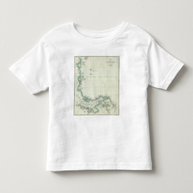 Camiseta De Bebé Mapa grabado de Panamá (Anverso)
