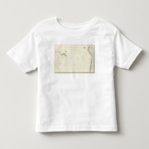 Camiseta De Bebé Mapa grabado del Océano Pacífico