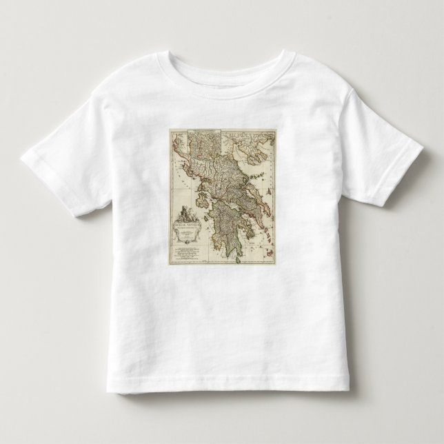 Camiseta De Bebé Mapa griego antiguo (Anverso)