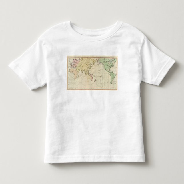 Camiseta De Bebé Mapa histórico de la carta general (Anverso)
