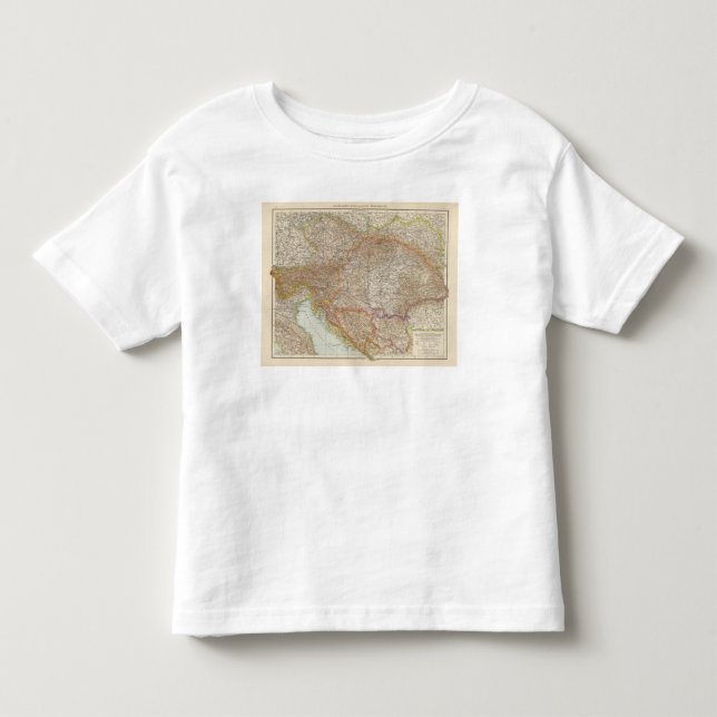 Camiseta De Bebé Mapa húngaro del imperio de Austria (Anverso)