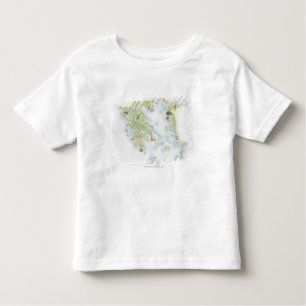 Camiseta De Bebé Mapa ilustrado de Grecia antigua