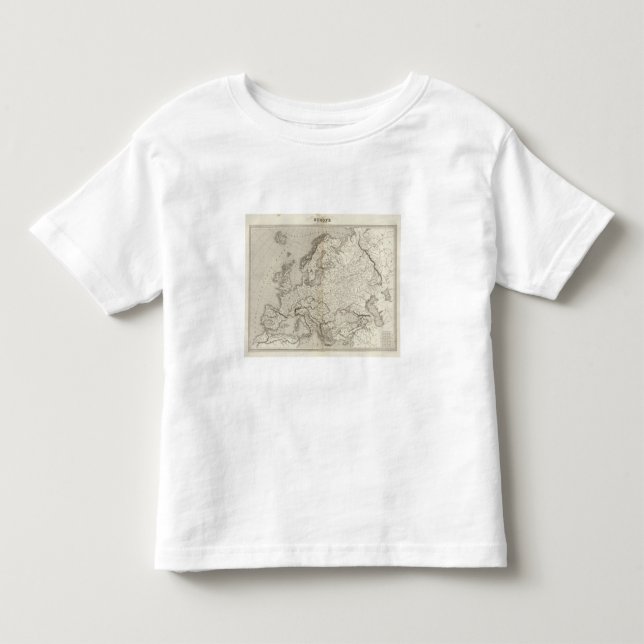 Camiseta De Bebé Mapa incoloro de Europa (Anverso)