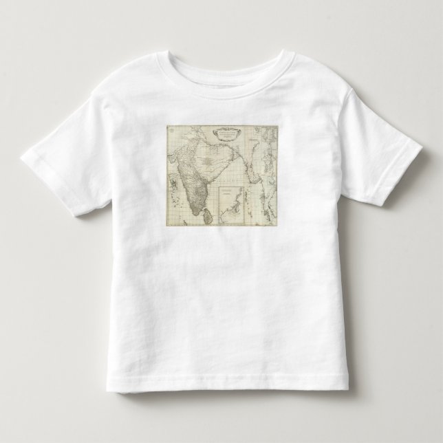 Camiseta De Bebé Mapa indio (Anverso)