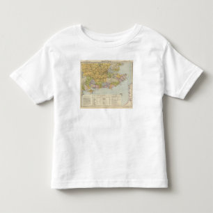 Camiseta De Bebé Mapa Inglaterra, País de Gales 6 de la línea