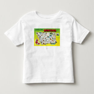 Camiseta De Bebé Mapa itinerario del estado, saludos de