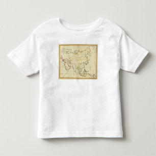 Camiseta De Bebé Mapa llano Asia