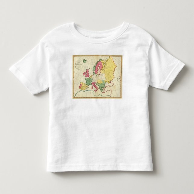 Camiseta De Bebé Mapa llano Europa (Anverso)
