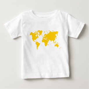 Camiseta De Bebé Mapa Mundial - Amber