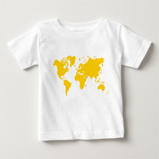 Camiseta De Bebé Mapa Mundial - Amber (Anverso)