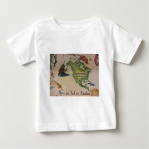 Camiseta De Bebé Mapa Mundial - Estados Unidos