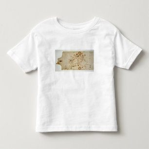 Camiseta De Bebé Mapa náutico miniatura del Mediterranea central