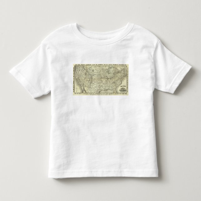 Camiseta De Bebé Mapa Ohio y ferrocarril de Mississippi (Anverso)