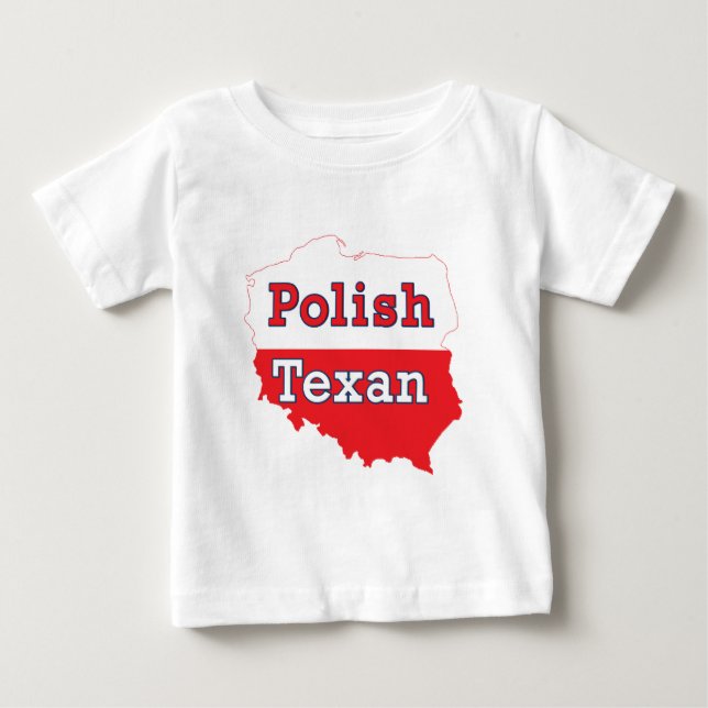 Camiseta De Bebé Mapa polaco texana (Anverso)