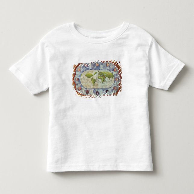 Camiseta De Bebé Mapa que remonta el viaje del mundo de Magellan (Anverso)