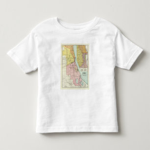 Camiseta De Bebé Mapa terminal ferroviario de Chicago