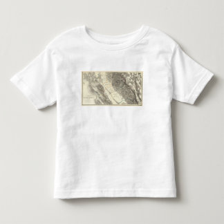 Camiseta De Bebé Mapa topográfico de California central