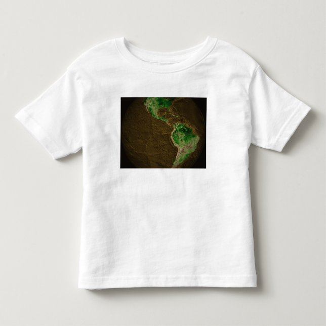 Camiseta De Bebé Mapa topográfico de la Tierra (Anverso)