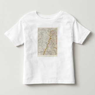 Camiseta De Bebé Mapa topográfico y glacial de New Hampshire 2